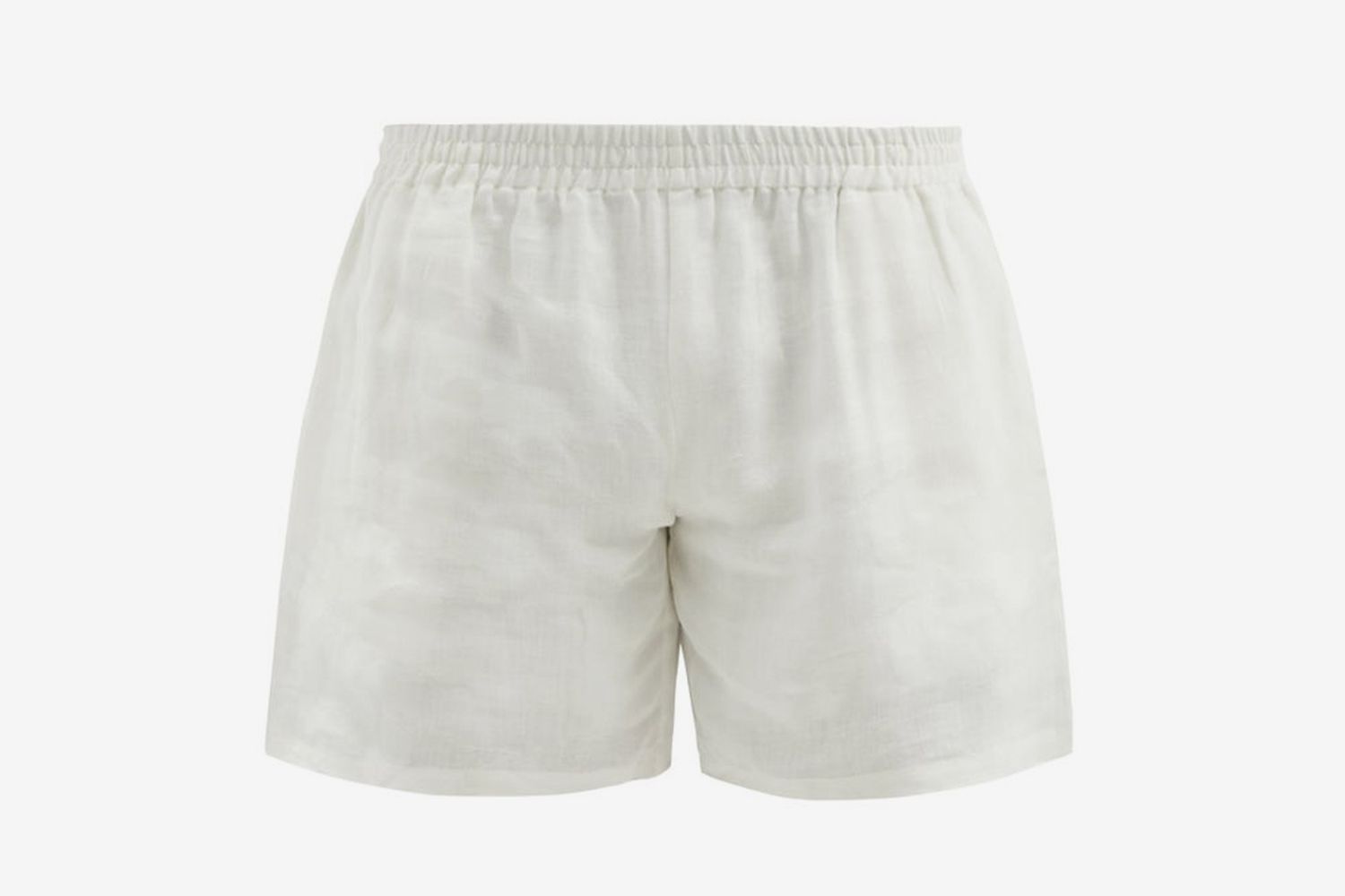 Logo-Embroidered Linen Shorts