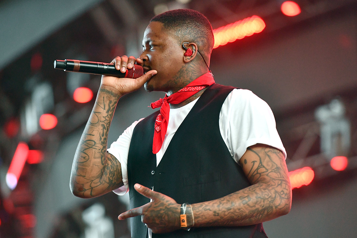 YG performs on stage at Coachella 2019
