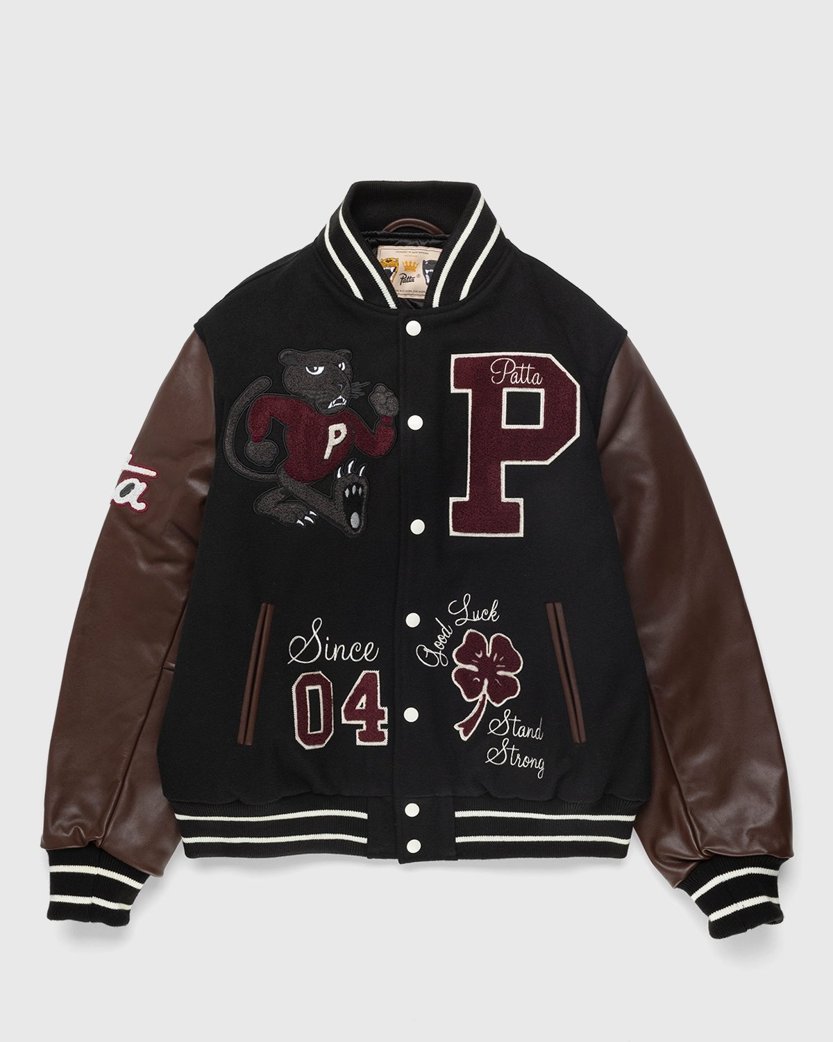 Patta – Lucky Charm Varsity Jacket Black - Outerwear - Black - Image 1