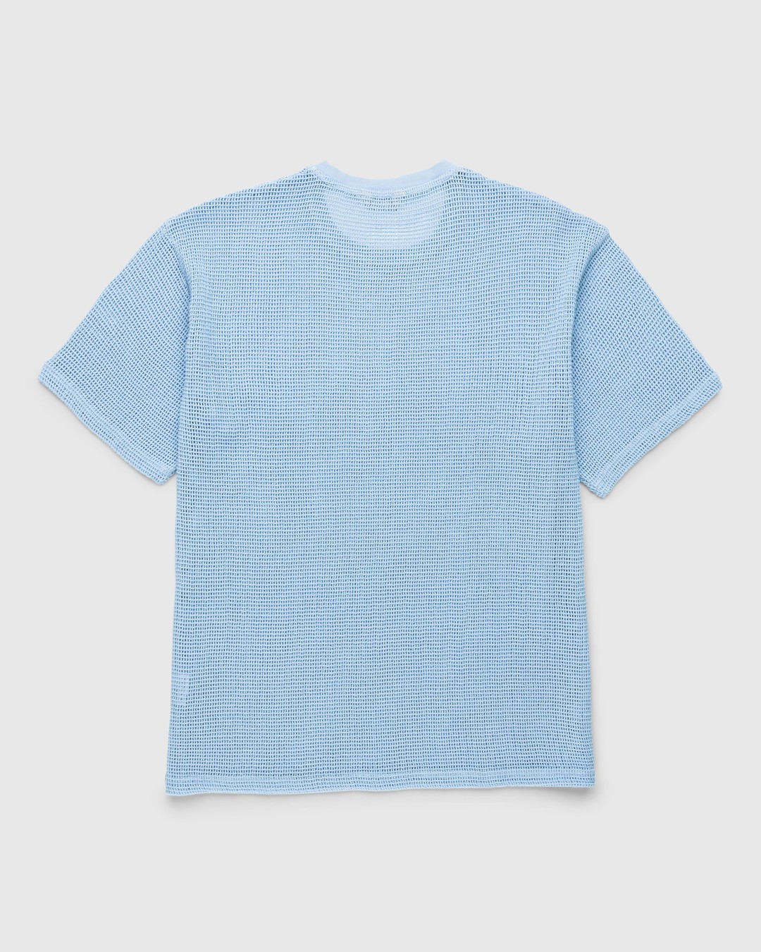 Highsnobiety – Cotton Mesh Knit T-Shirt Blue - T-shirts - Blue - Image 2