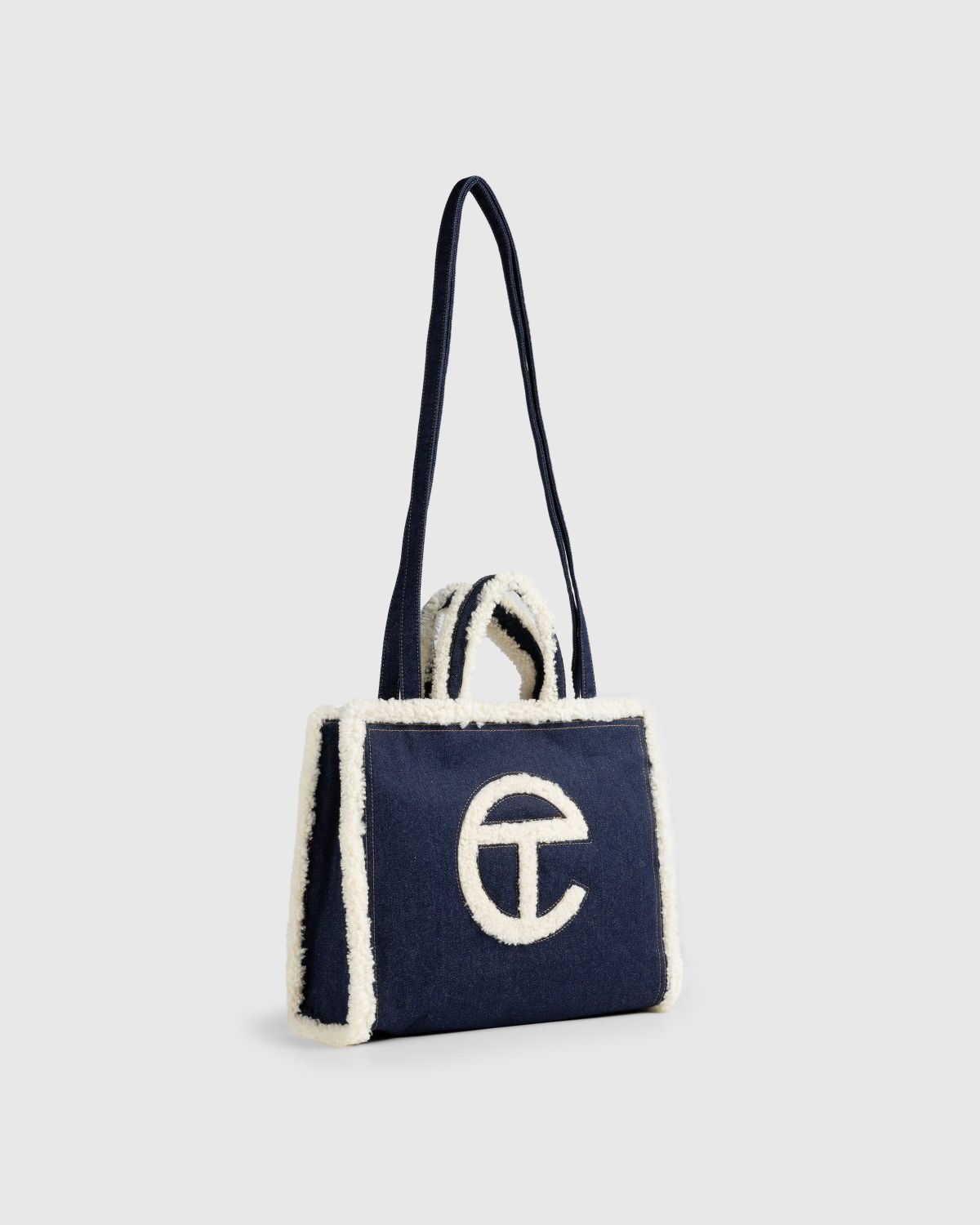 Ugg x Telfar – Denim Medium Shopper Indigo - Bags - Blue - Image 2