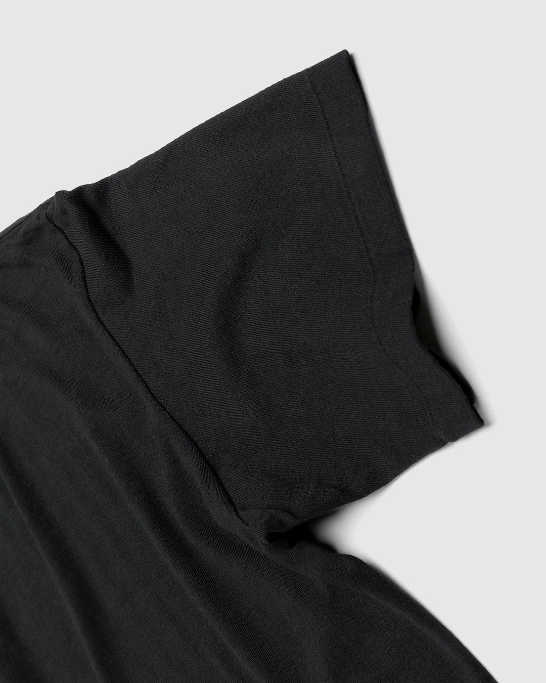 Auralee – Raw Jersey T-Shirt Black - T-Shirts - Black - Image 4
