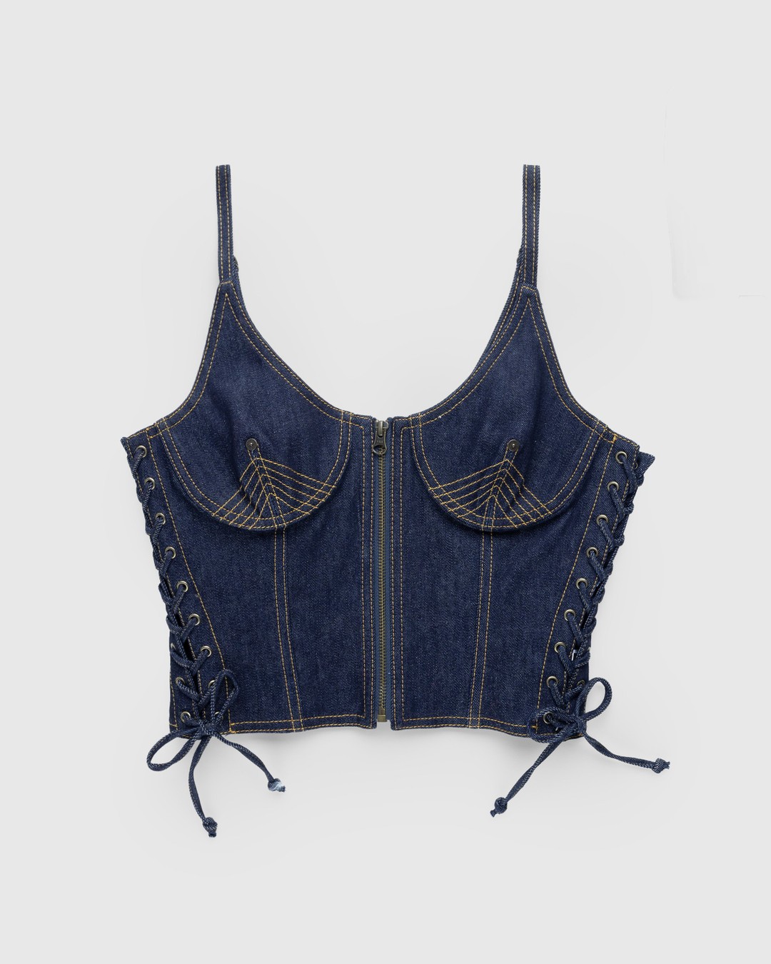 Jean Paul Gaultier – Topstitch Corset Indigo - Underwear - Blue - Image 1