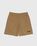 Elastic Waist Ripstop Shorts Brown