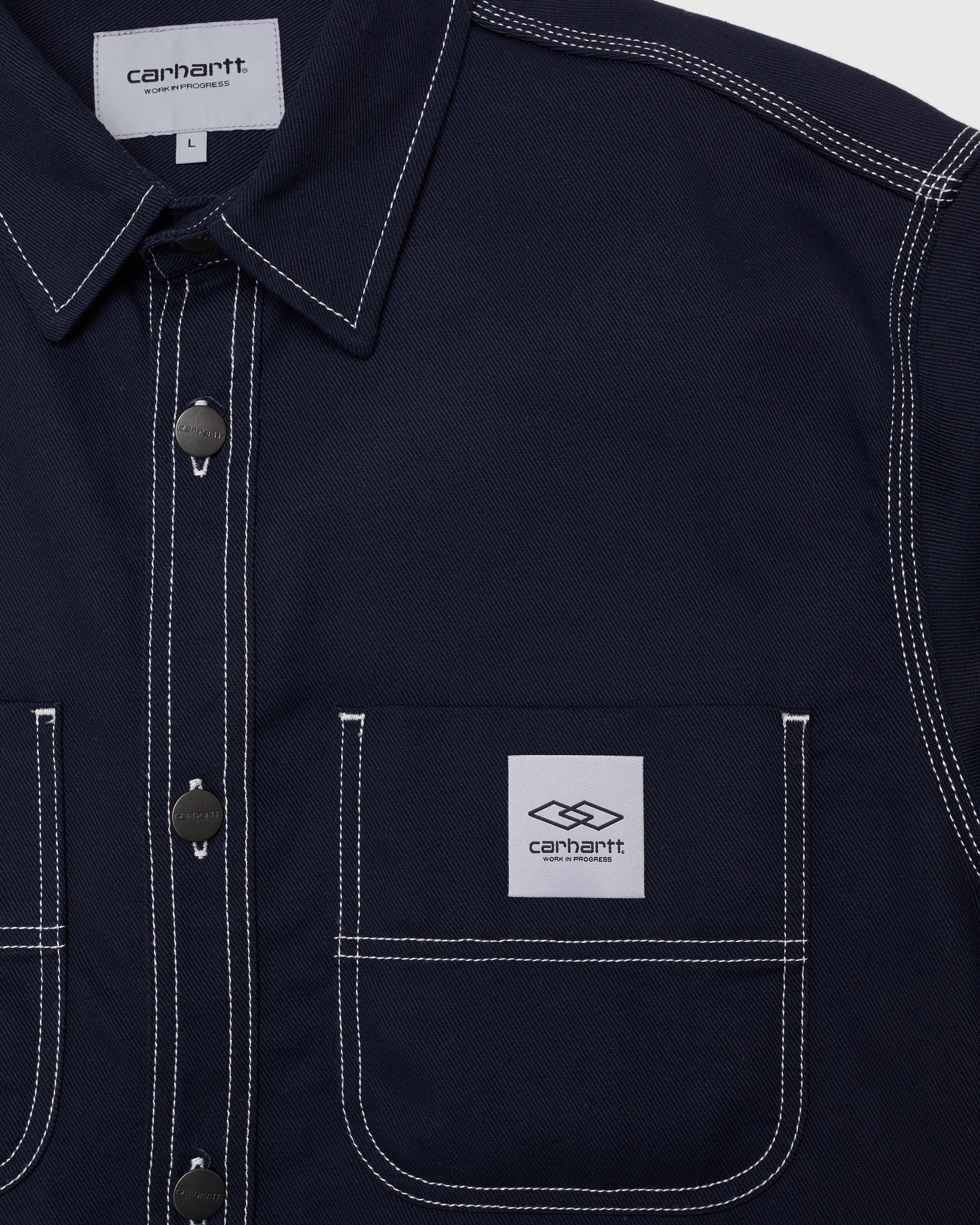 Carhartt WIP x Ljubav – Chalk Shirt Jac Navy - Longsleeve Shirts - Blue - Image 3