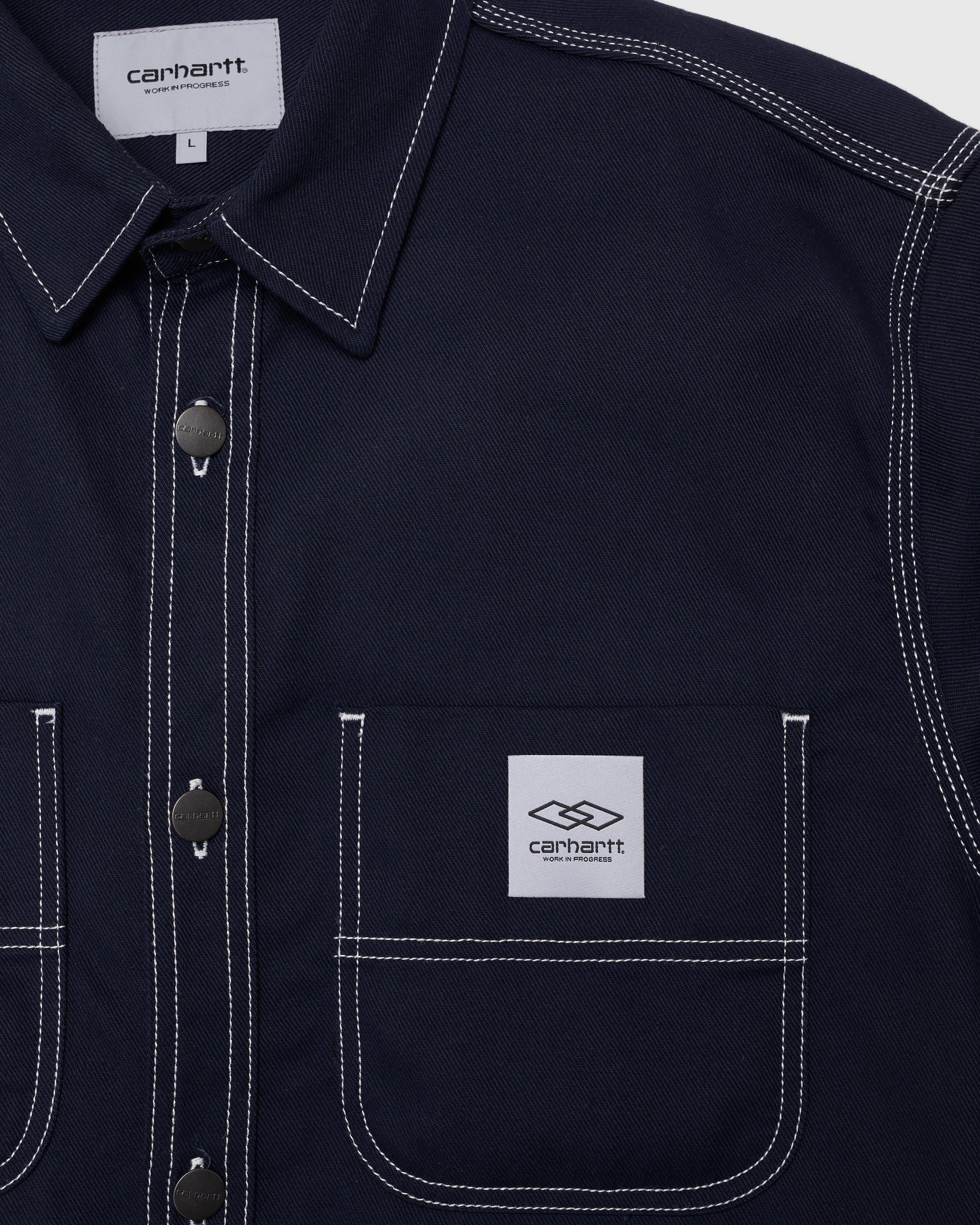 Carhartt WIP x Ljubav – Chalk Shirt Jac Navy - Shirts - Blue - Image 3