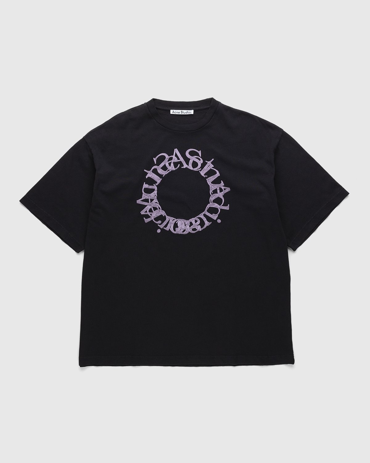 Acne Studios – Cotton Logo T-Shirt Black - Tops - Black - Image 1