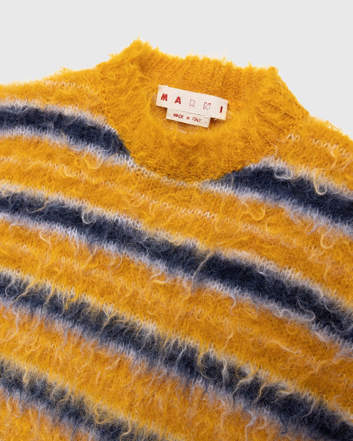 Marni – Striped Mohair Sweater Sunflower - Knitwear - Yellow - Image 4