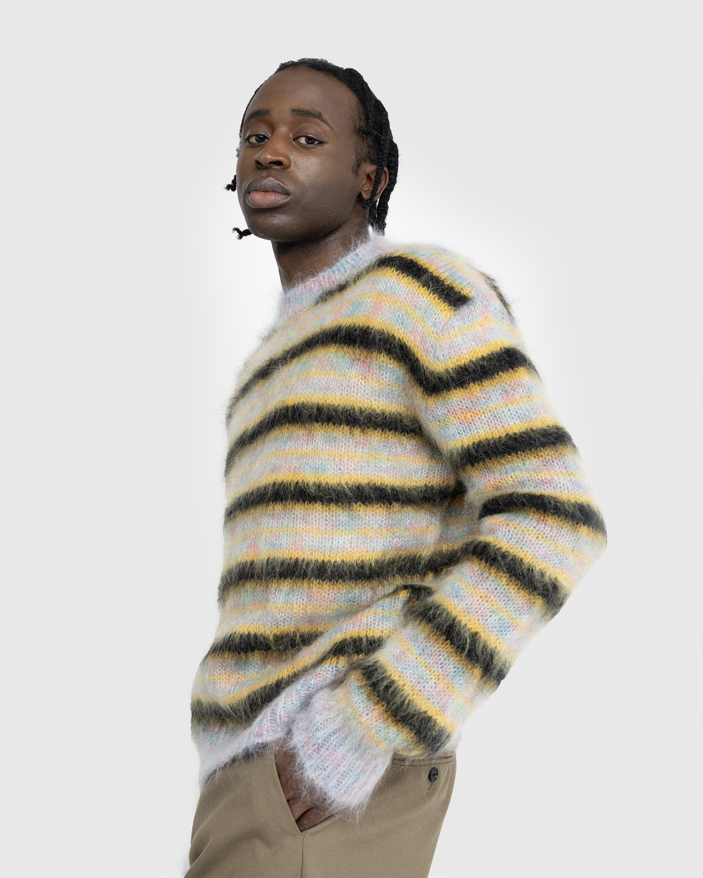 Marni – Striped Mohair Sweater Multi - Knitwear - Multi - Image 5