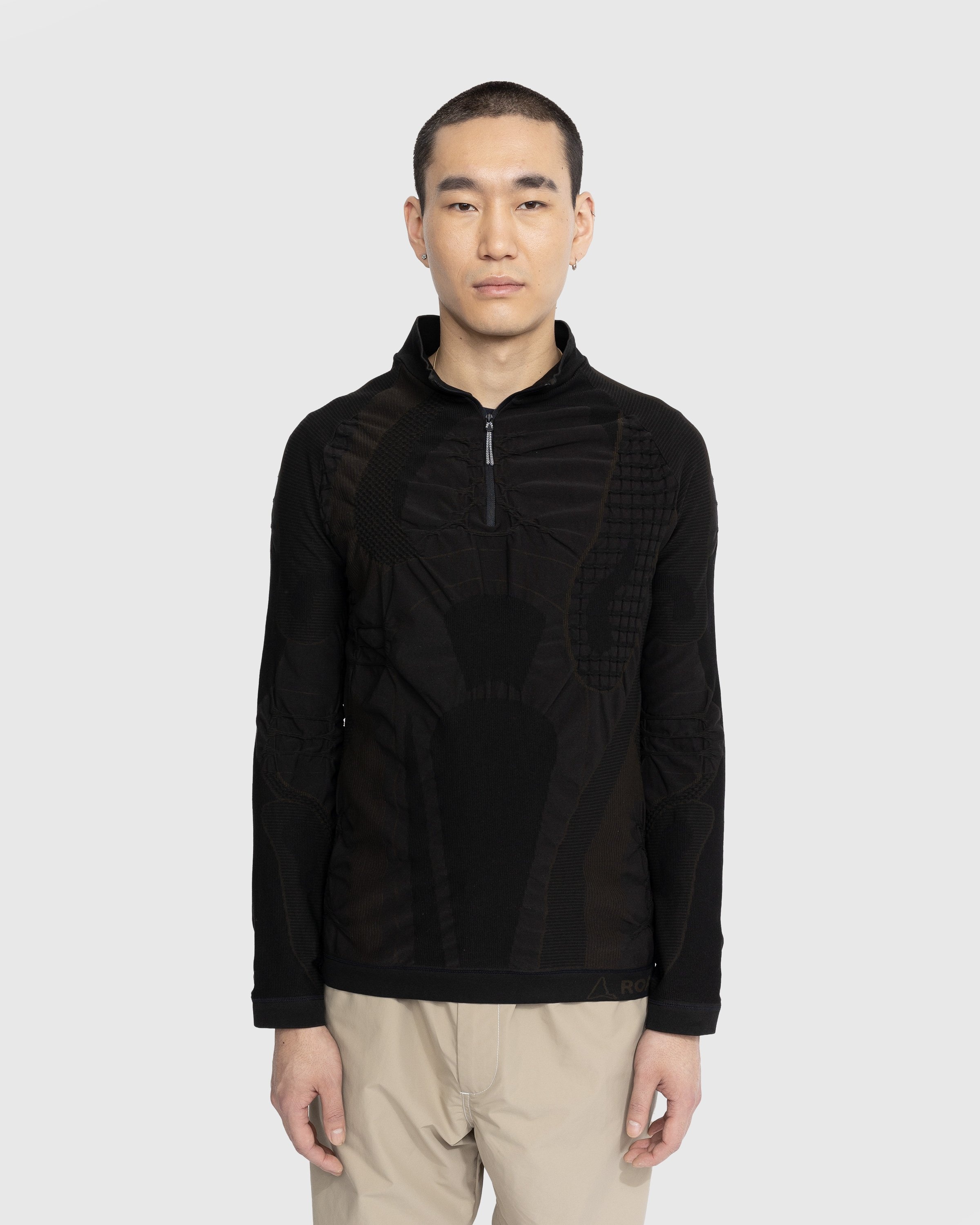 ROA – Half Zip 3D Knit Black - Knitwear - Black - Image 2