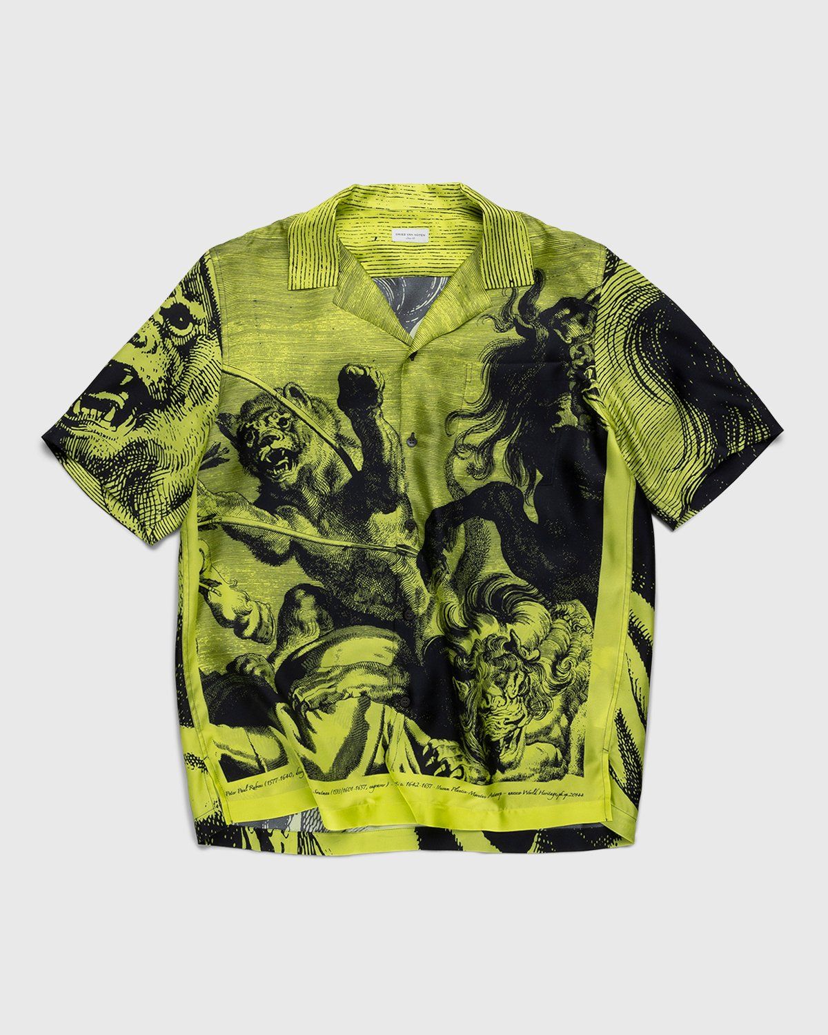 Dries van Noten – Carltone Silk Shirt Yellow - Shirts - Yellow - Image 1