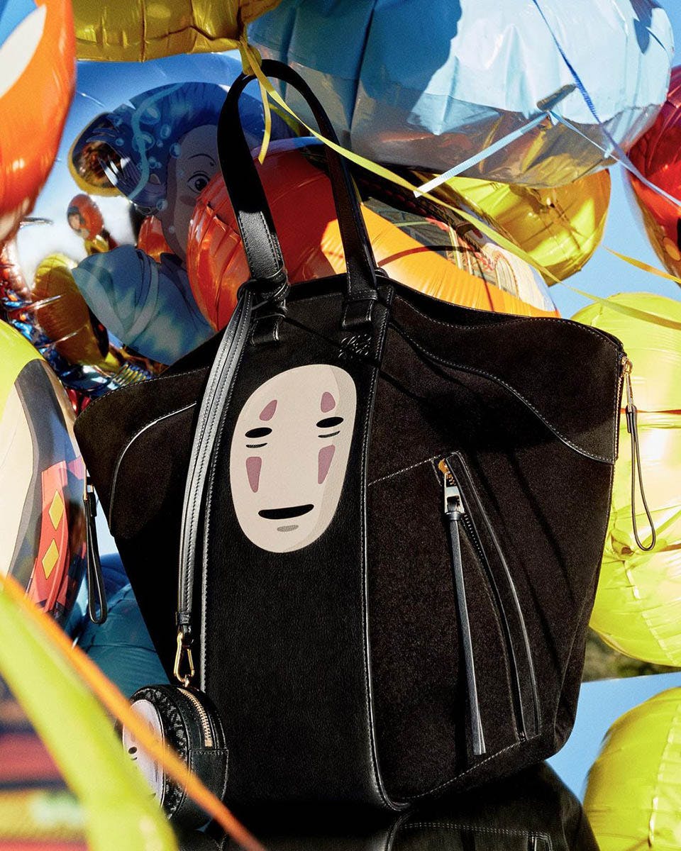loewe spirited away studio ghibli collab collection release date info buy price list drop date bag shirt hoodie no face chihiro web store buy online