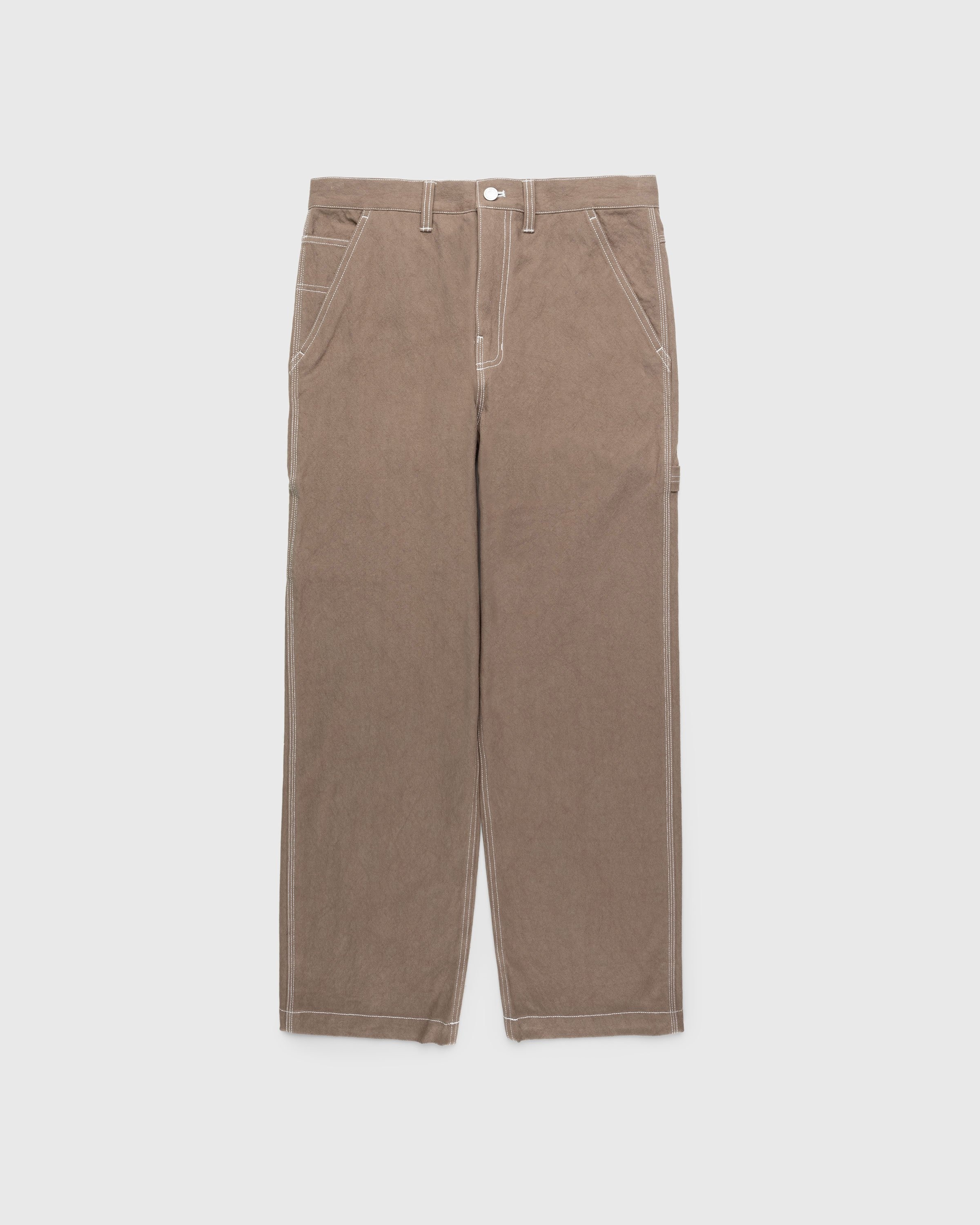 Highsnobiety HS05 – Sun Dried Canvas Carpenter Pants Brown - Pants - Brown - Image 1