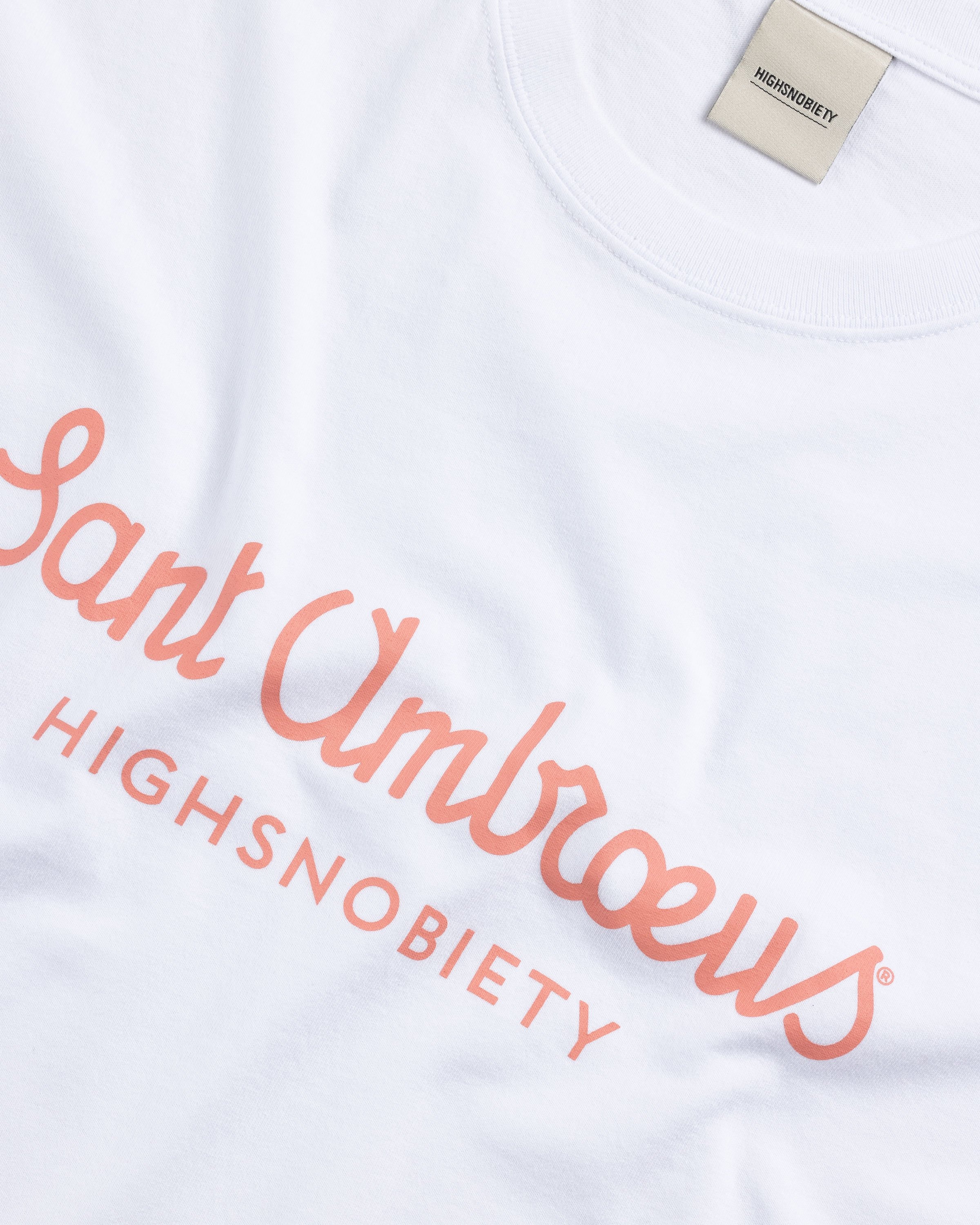 Highsnobiety x Sant Ambroeus – T-Shirt White  - T-shirts - White - Image 7