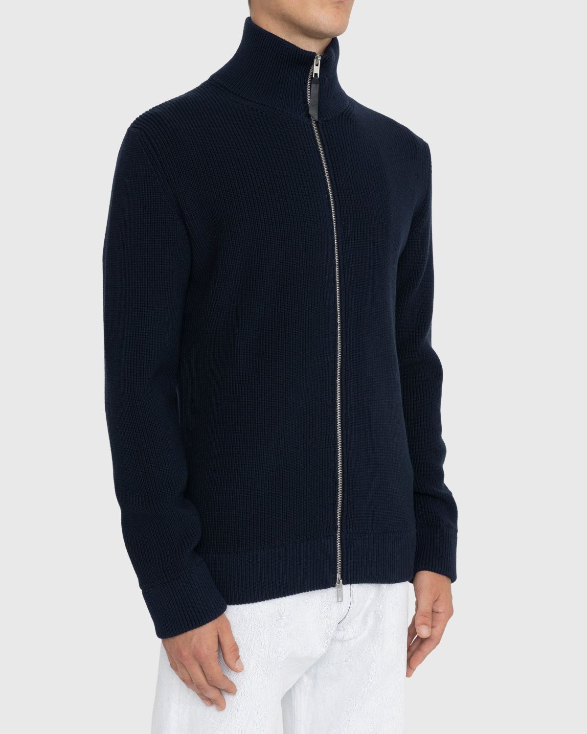 Maison Margiela – Zip Cardigan Navy - Knitwear - Blue - Image 4