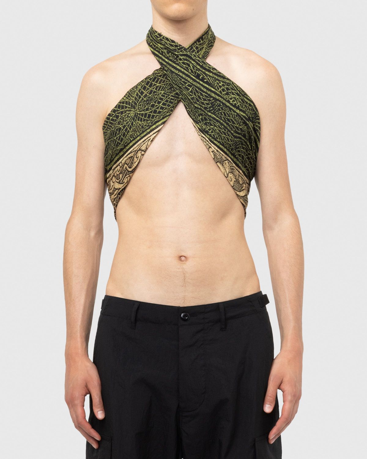 Jean Paul Gaultier – Cartouche Scarf Green/Ecru/Black/Orange - Scarves - Green - Image 6