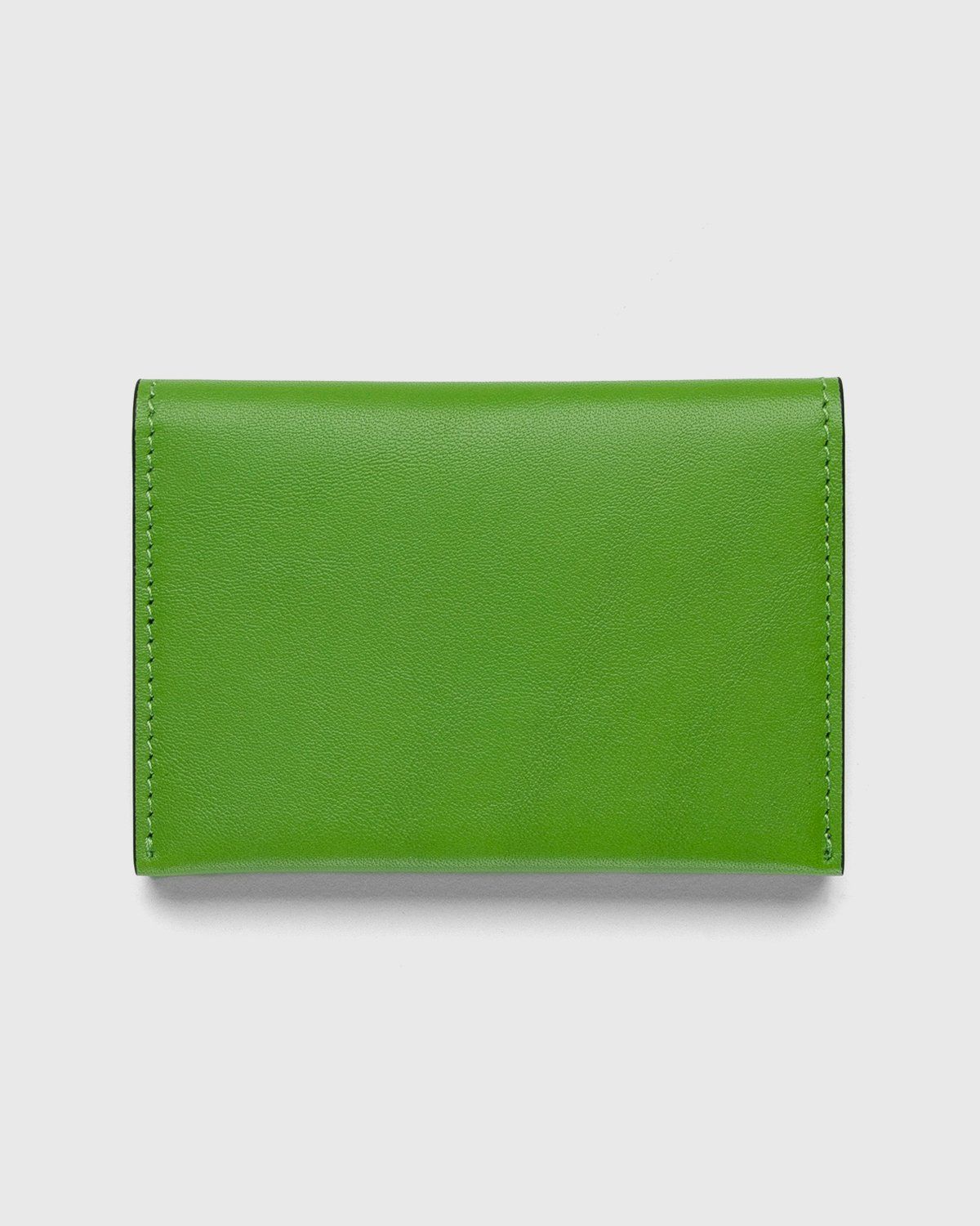 Acne Studios – Leather Card Case Multi Green - Wallets - Green - Image 2
