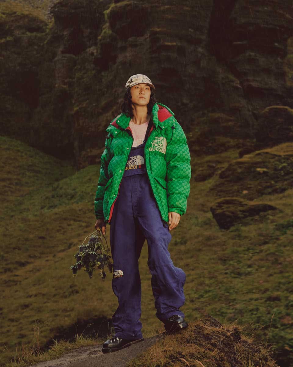 gucci the north face tnf fw21 second campaign collection collaboration drop release date info price buy nuptse release date lookbook jacket coat hat shoes list