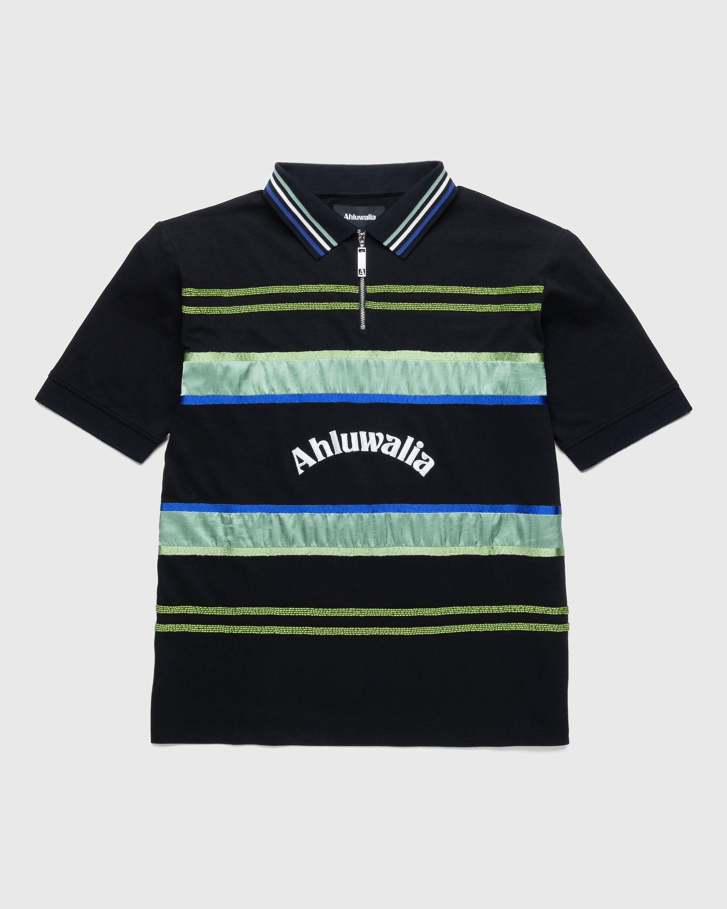 Ahluwalia – Buke Short-Sleeve Polo Black - Shirts - Black - Image 1