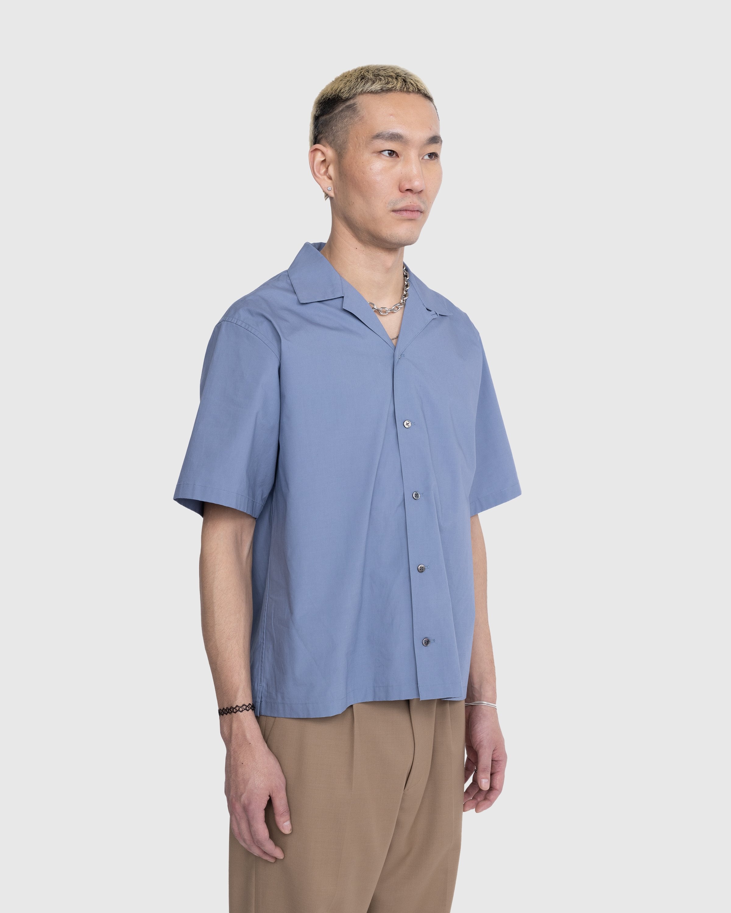Highsnobiety – Poplin Short-Sleeve Shirt Blue - Shirts - Blue - Image 4