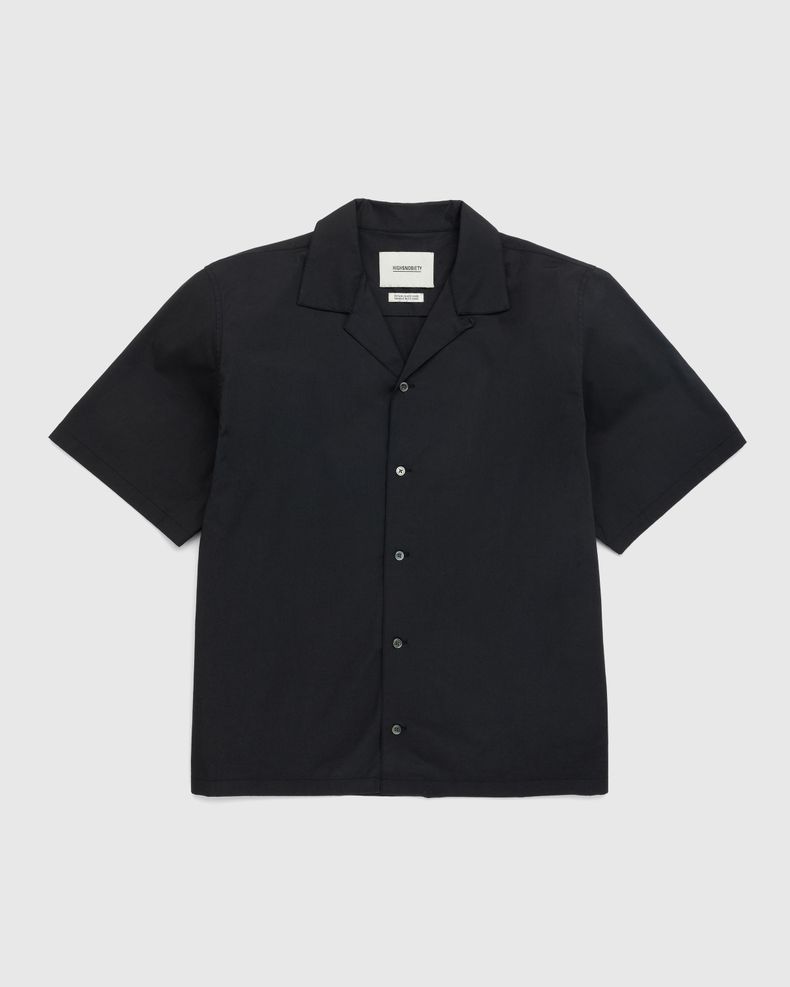 Poplin Short-Sleeve Shirt Black