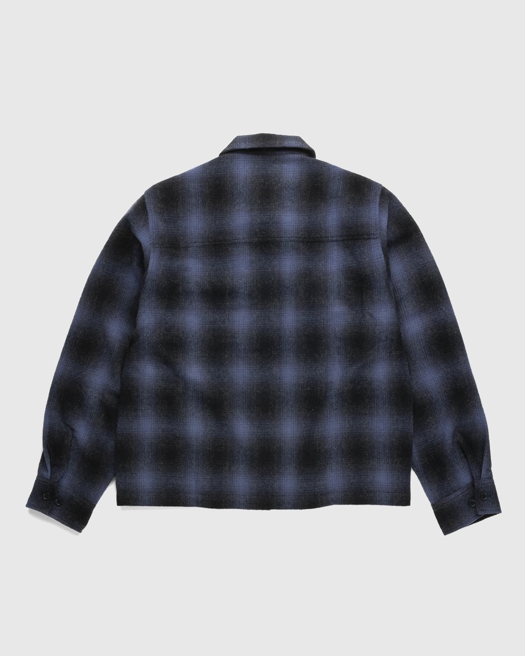 Highsnobiety – Plaid Zip Shirt Blue Black - Shirts - Blue - Image 2