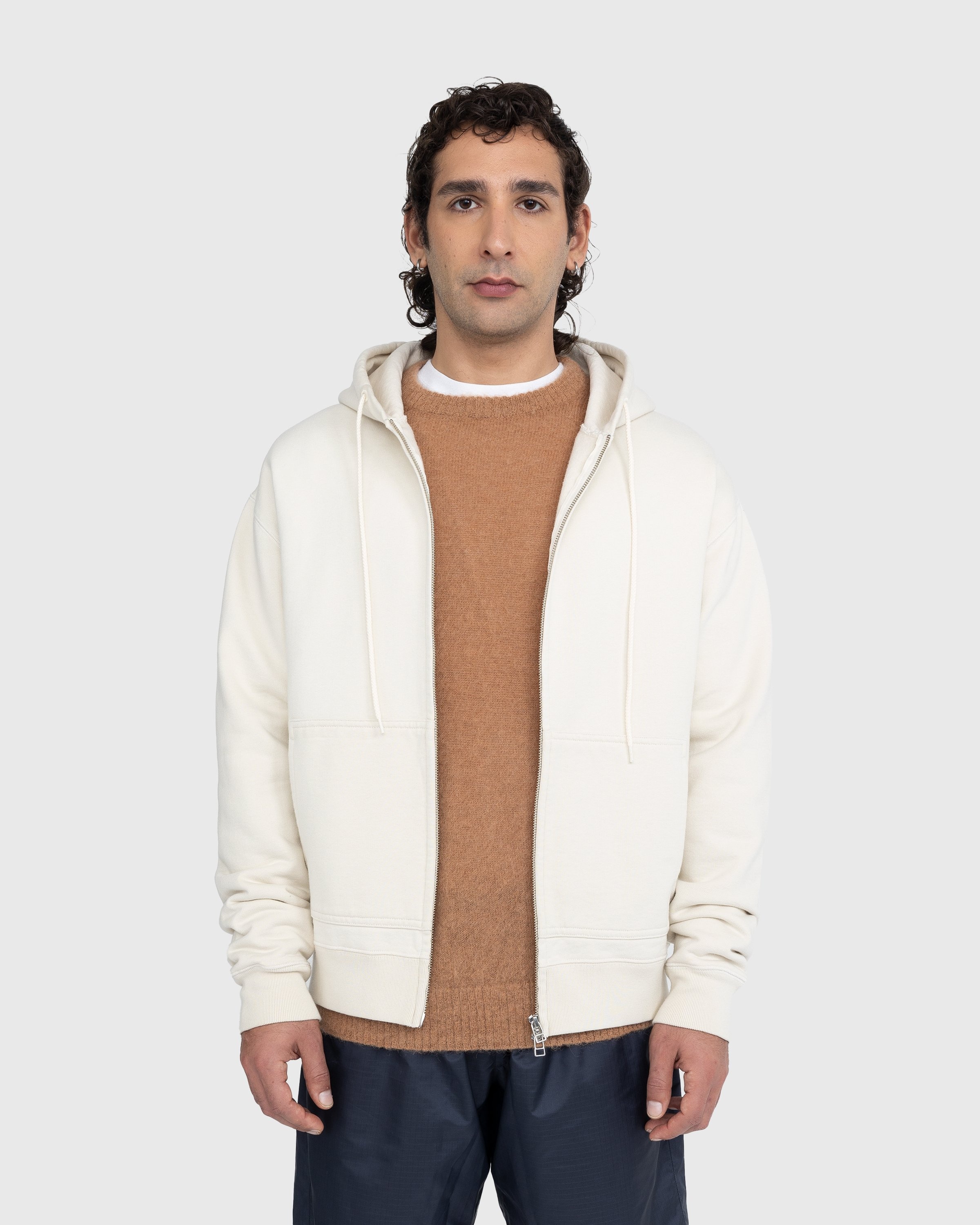 Ivory zip up hoodie new arrivals