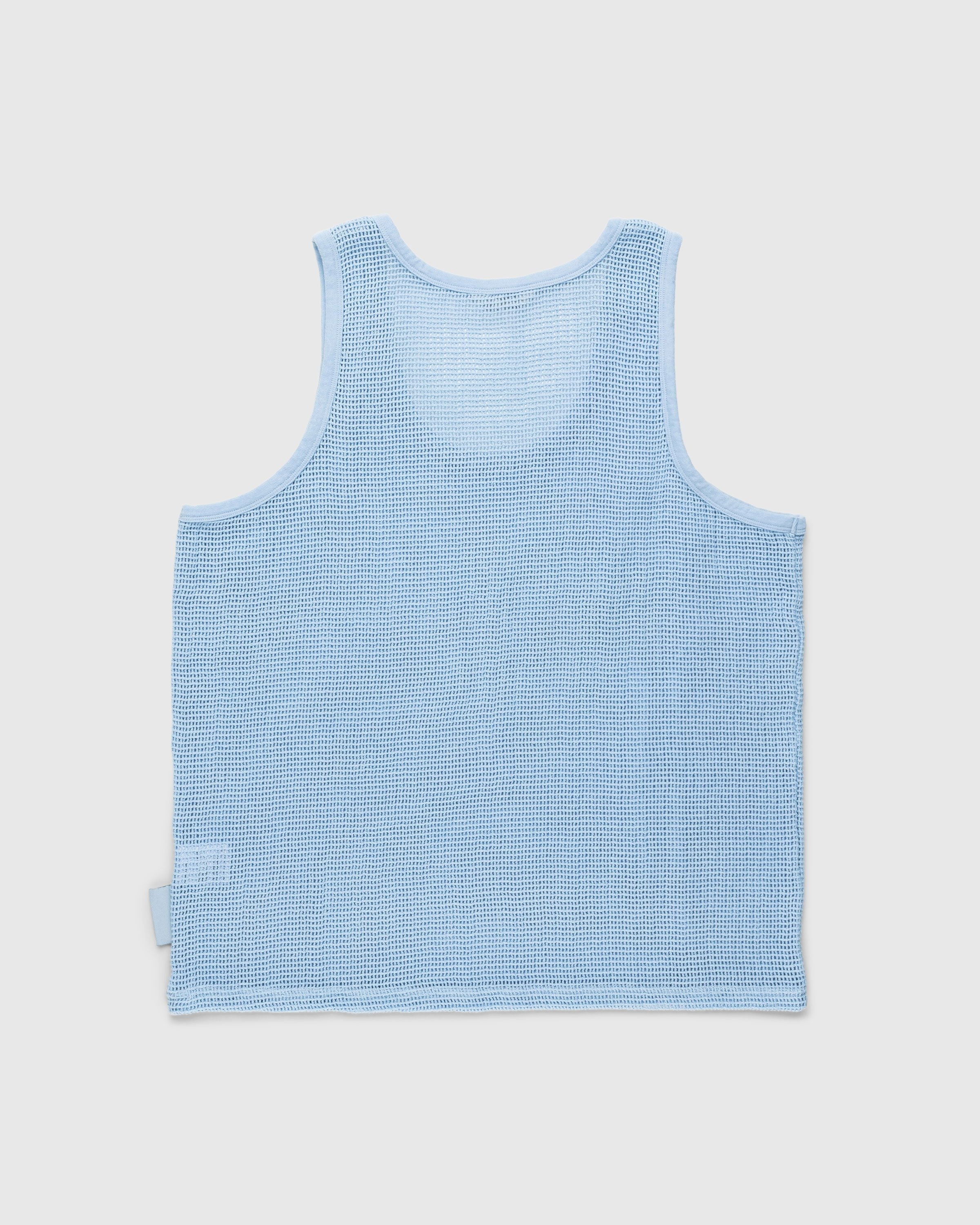 Highsnobiety – Cotton Mesh Knit Tank Top Blue - Tops - Blue - Image 2