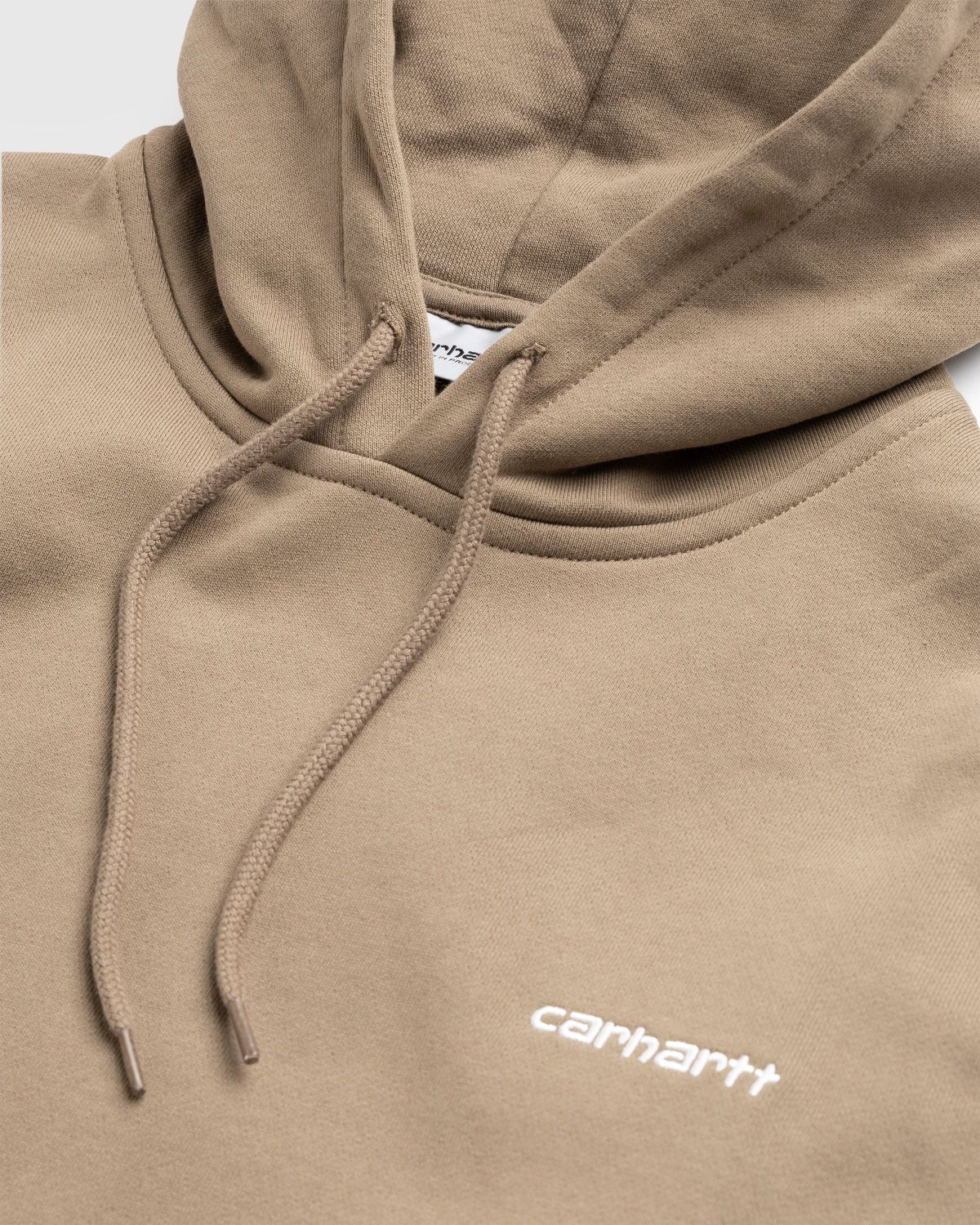 Carhartt WIP – Script Embroidery Hoodie Buffalo/White - Sweats - Green - Image 5