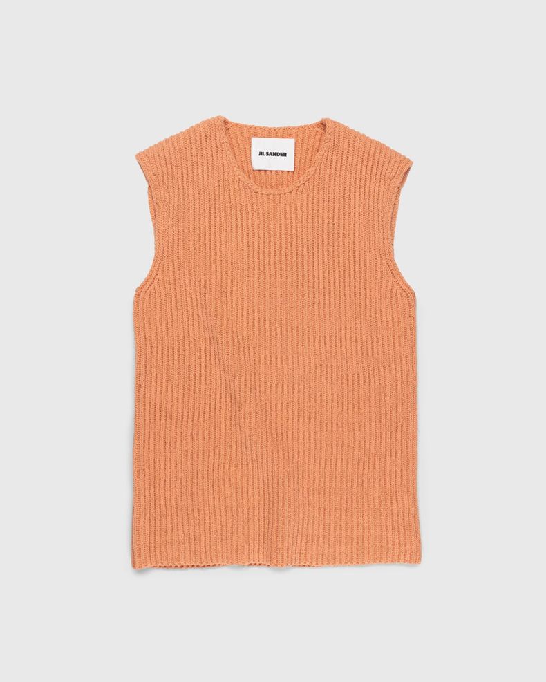 Rib Knit Vest Orange