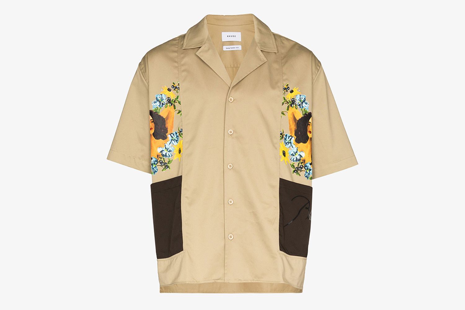 Cigar-Printed Short-Sleeve Shirt
