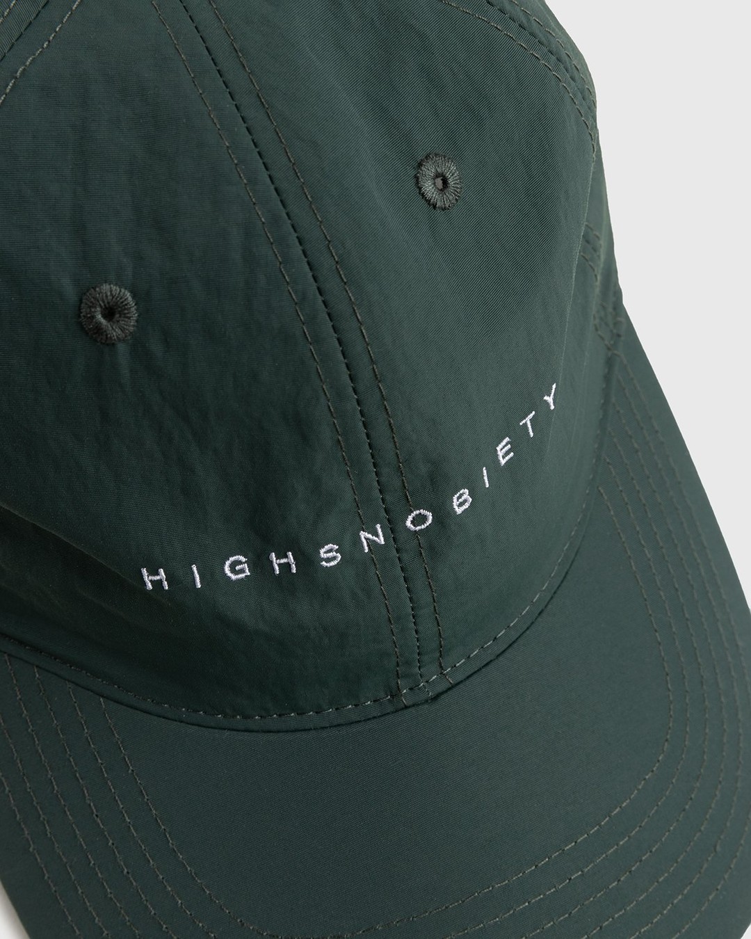 Highsnobiety – Brushed Nylon Ball Cap Green - Hats - Green - Image 5