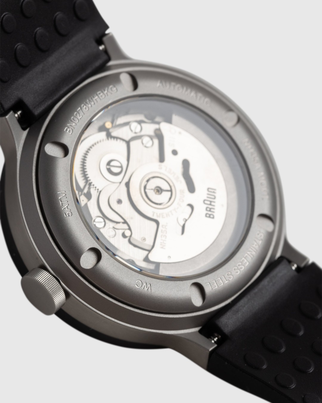 BRAUN – Gents BN0278 Automatic Watch Black Leather Strap - Watches - Black - Image 3