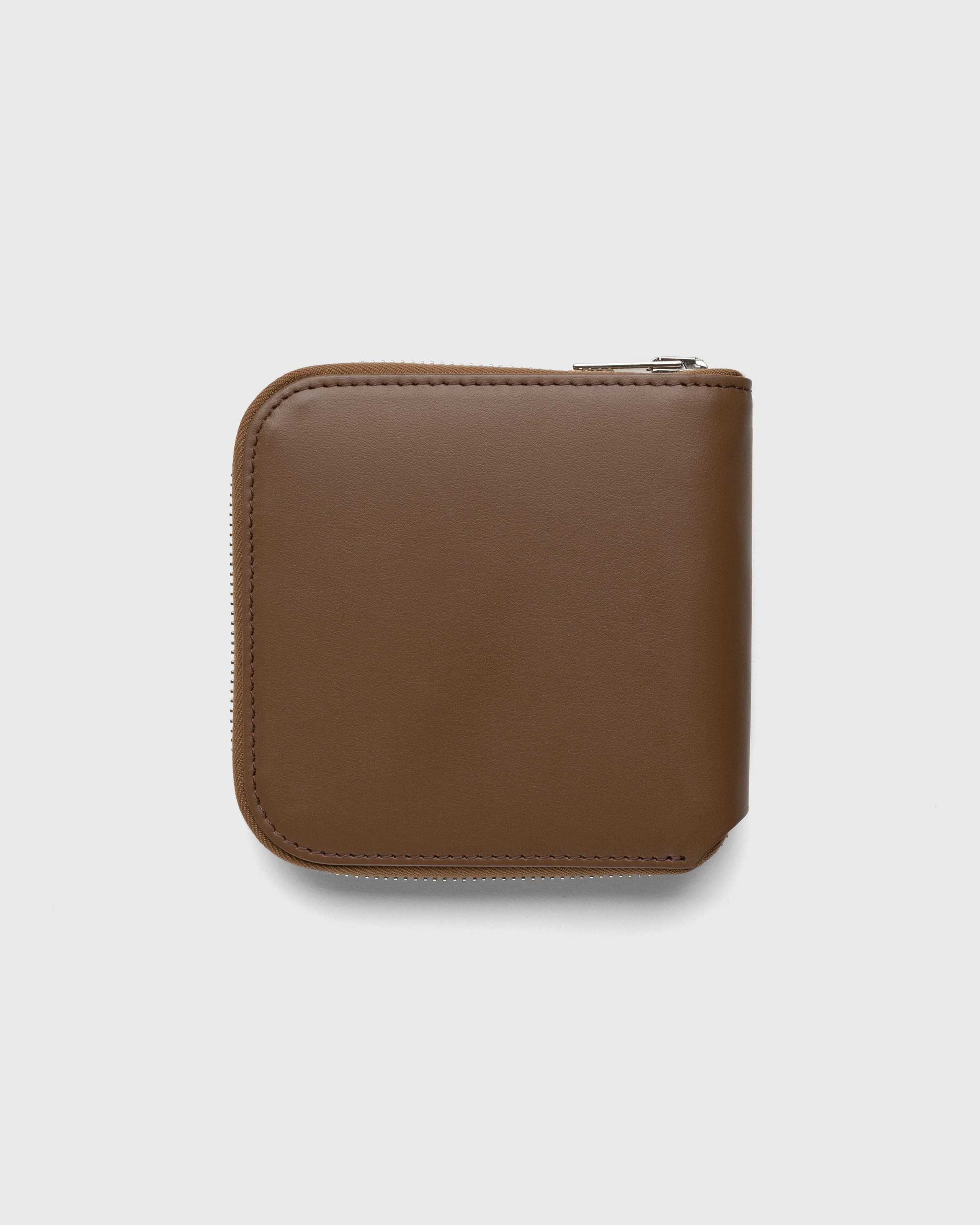 Acne Studios – Leather Zip Wallet Brown - Wallets - Brown - Image 2