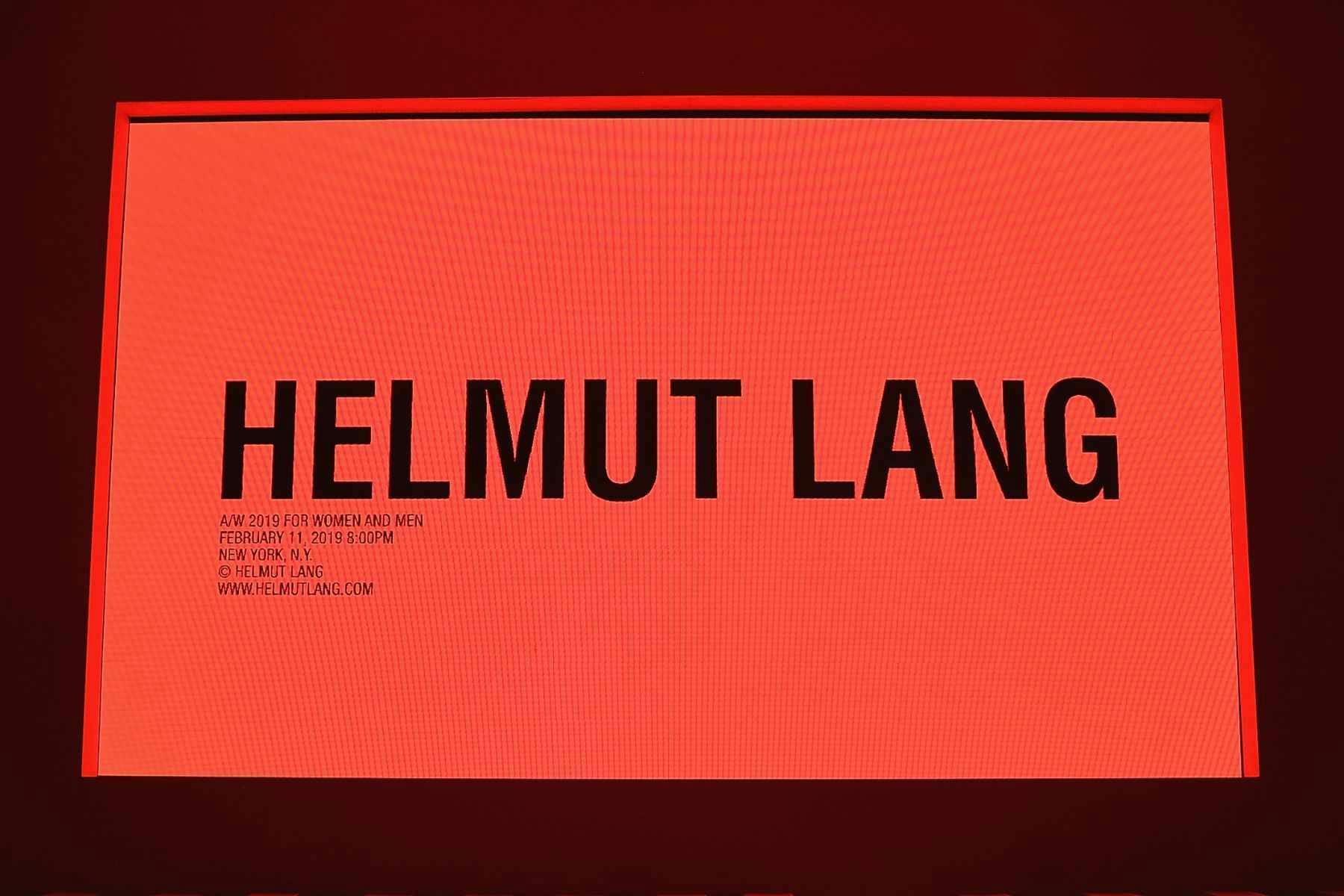 Helmut Lang - Front Row - February 2019 - New York Fashion Week: The Shows