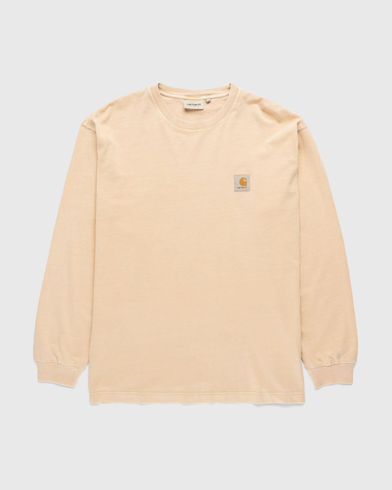 Carhartt WIP – Nelson Longsleeve T-Shirt Garment-Dyed Dusty Hamilton Brown