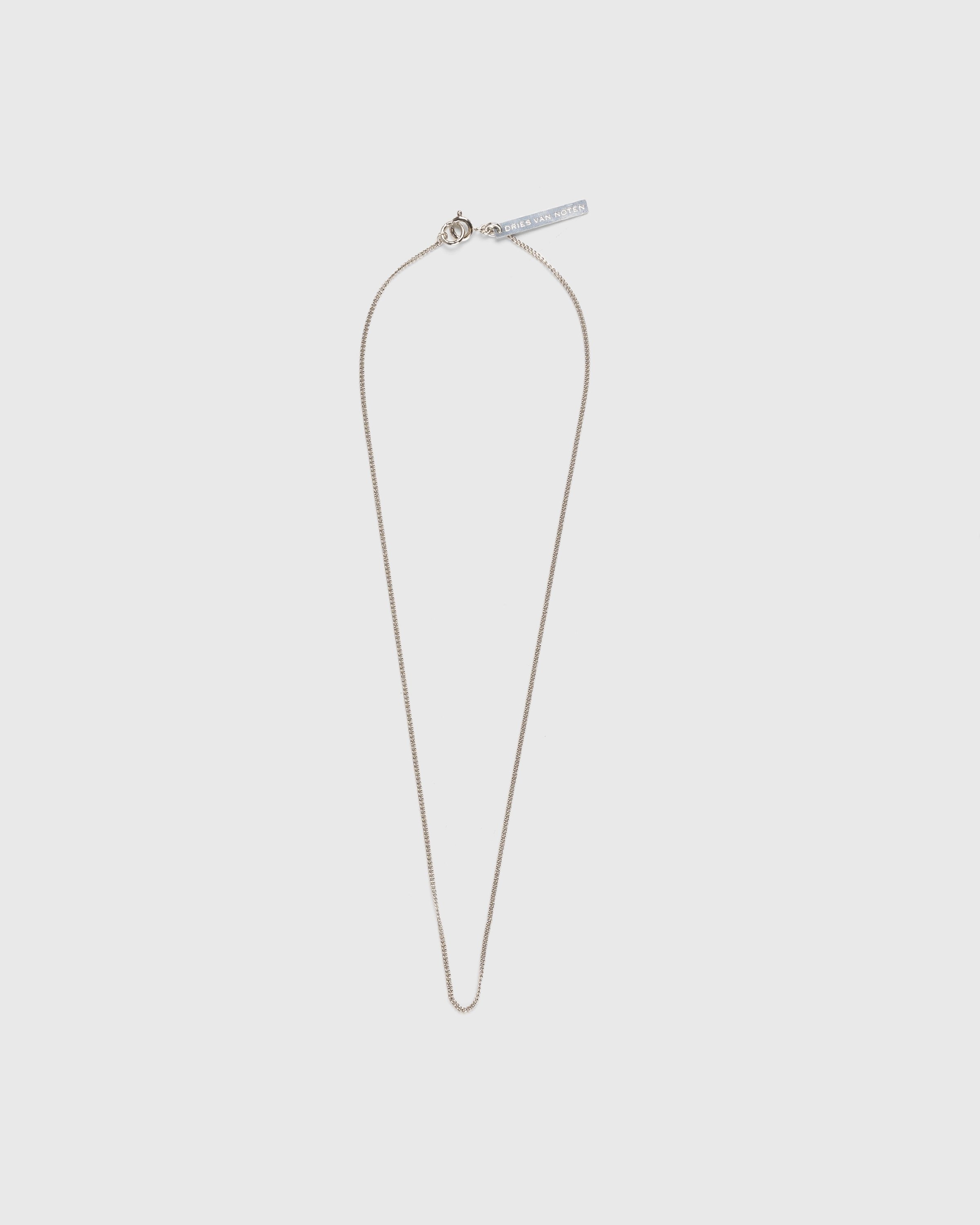 Dries van Noten – Logo Tag Necklace Silver - Jewelry - Silver - Image 1