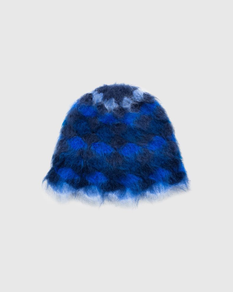 Brushed Mohair Seashell Bucket Hat Merlin Blue
