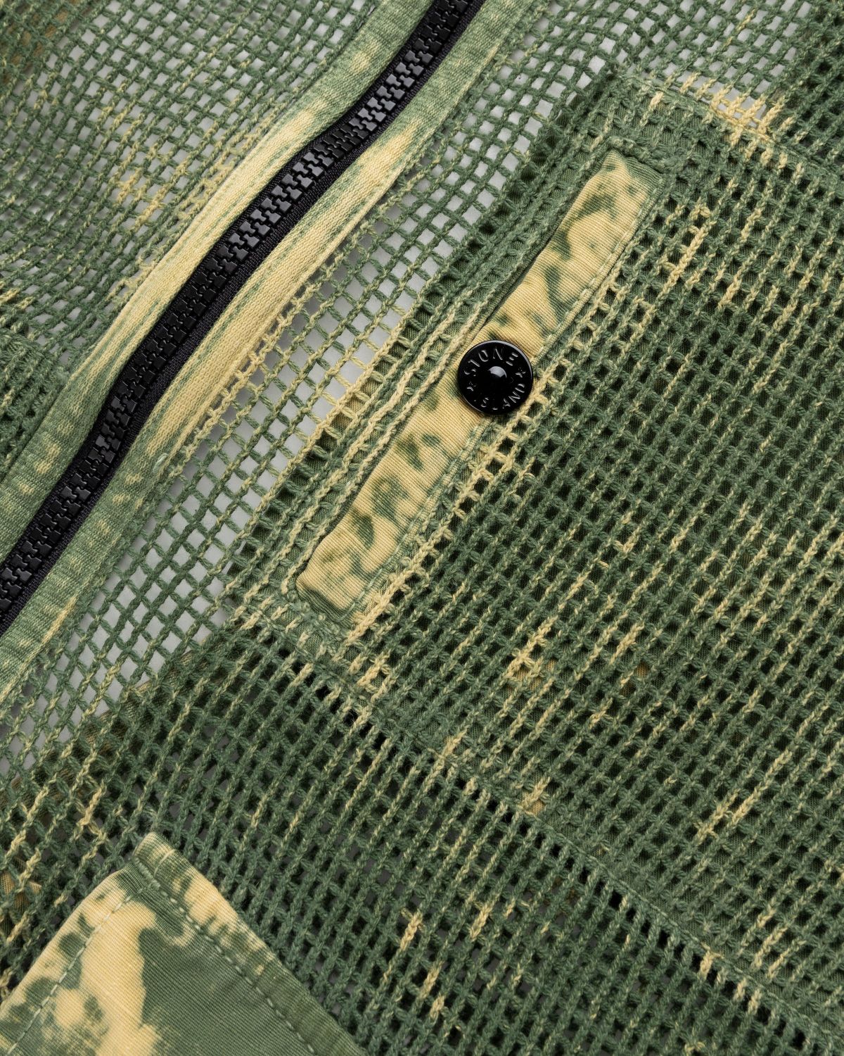 Stone Island – G0622 Garment-Dyed Cotton Mesh Vest Olive - Outerwear - Green - Image 5