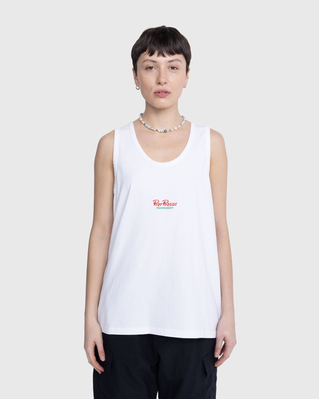 Highsnobiety x Bar Basso – Logo Tank Top White - Men Tops - White - Image 6