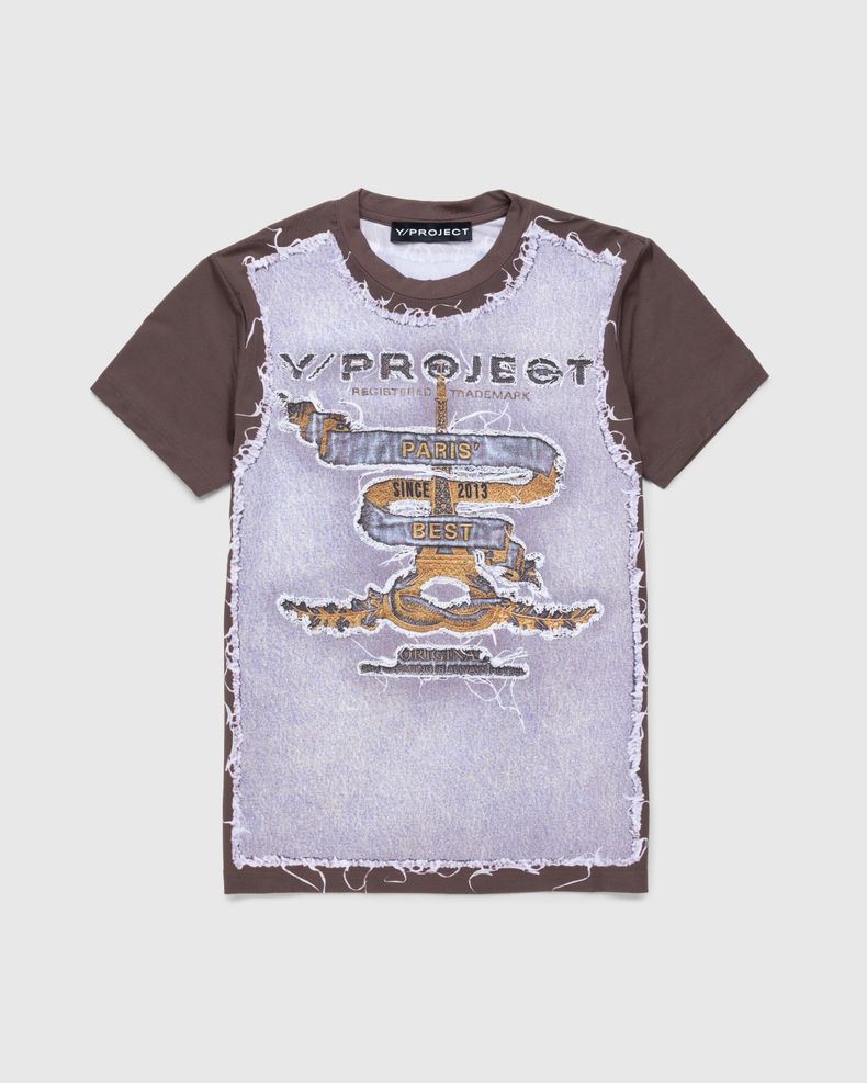 Y/Project – Paris' Best Second Skin T-Shirt Brown/Ice Blue