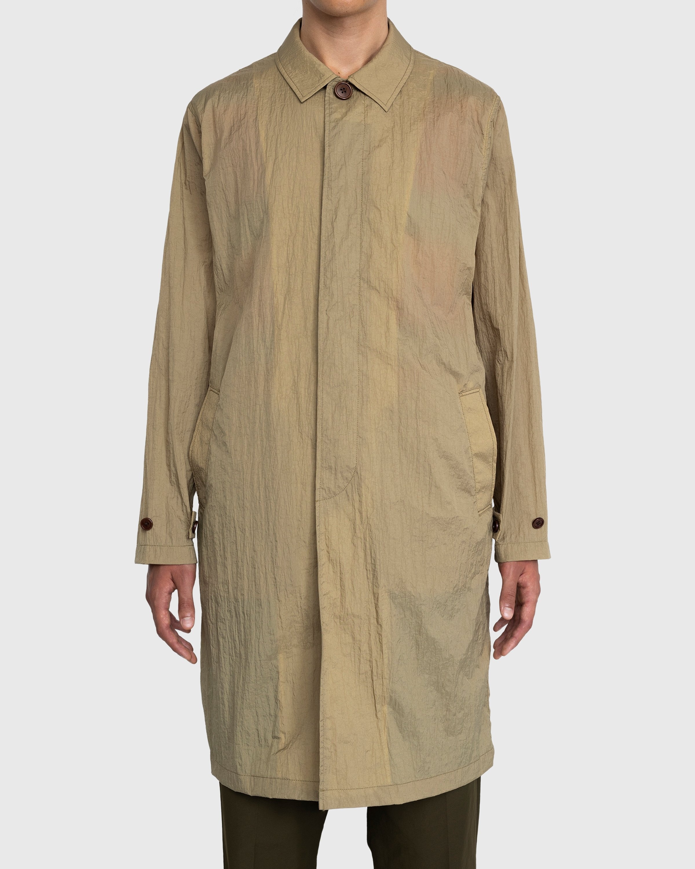 Highsnobiety – Crinkle Nylon Mac Camel - Outerwear - Beige - Image 2