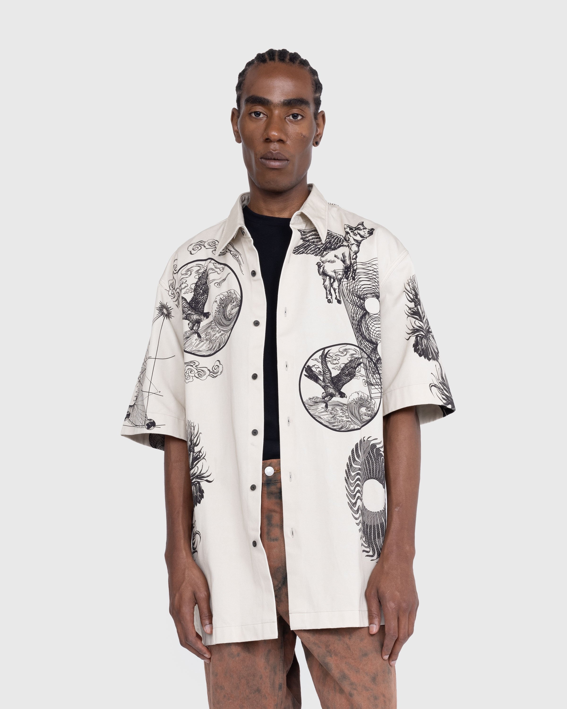 Dries van Noten – Cassidye Shirt Cement - Shirts - Grey - Image 2