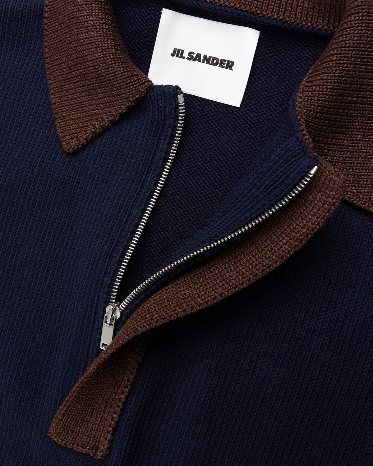 Jil Sander – Short Sleeve Knit Shirt Dark Blue - Polos - Blue - Image 5