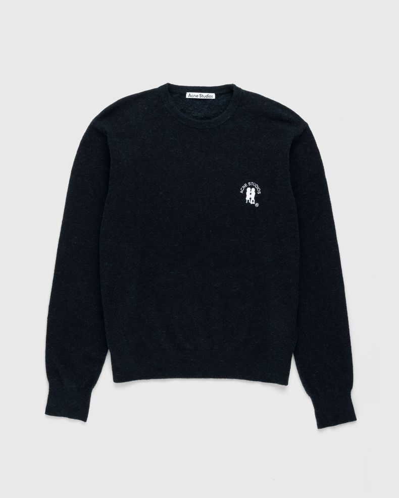 Embroidered Logo Crewneck Dark Navy Melange