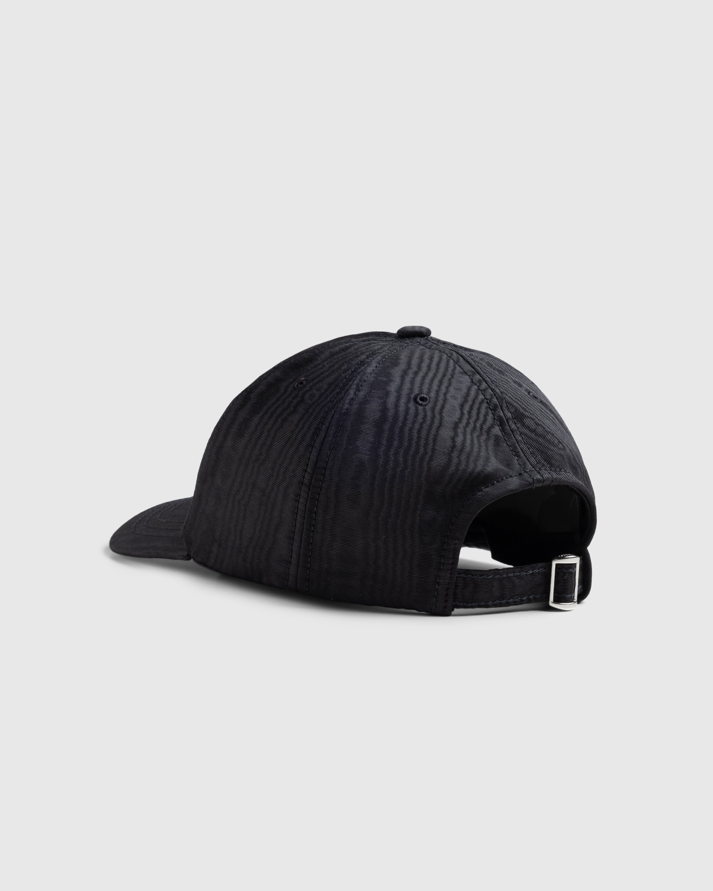 Marine Serre – Embroidered Regenerated Moire Cap Black - Hats - Black - Image 3