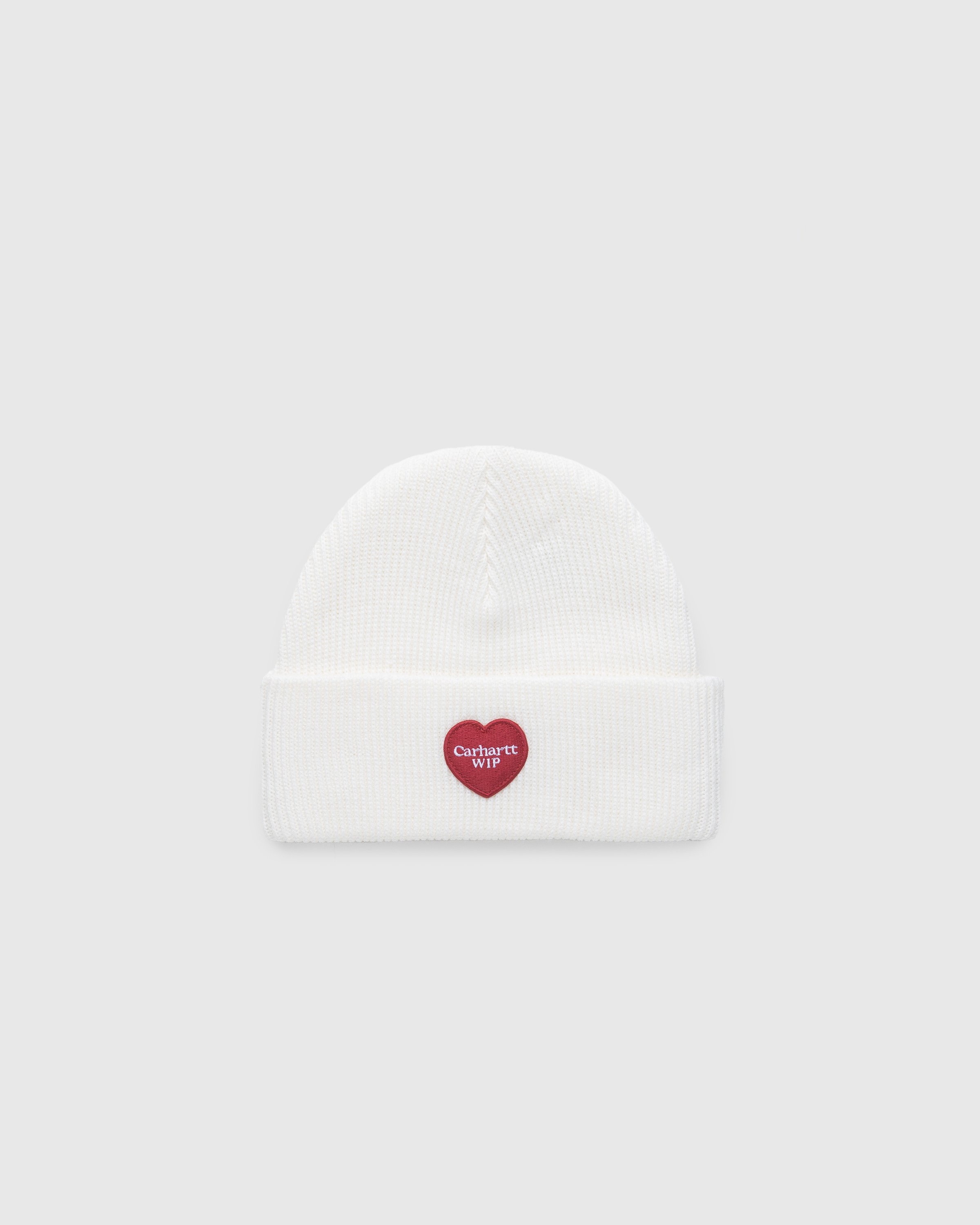 Carhartt WIP – Heart Patch Beanie Wax - Hats - White - Image 1