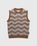Highsnobiety HS05 – Alpaca Fuzzy Wave Sweater Vest Light Blue/Brown - Knitwear - Multi - Image 1