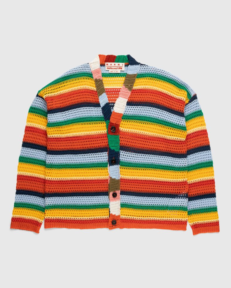Striped Crochet Cardigan Multi