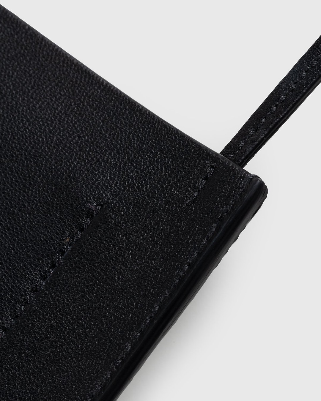 Jil Sander – Leather Phone Holder Pouch Black - Phone cases - Black - Image 4